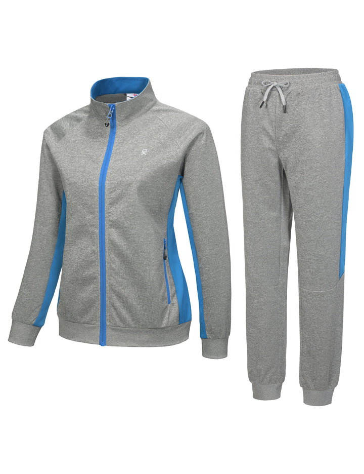 Women's Track Suits 2 Piece Set, Stretch Jogging Suit for Men Breathable Sweatsuits MP-US-DK