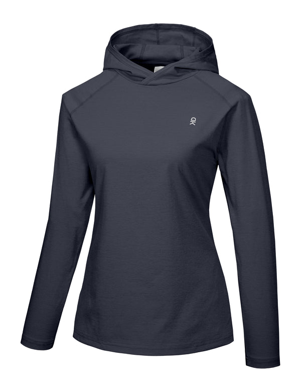 Women's Sun Protection UPF Hoodie Shirt Long Sleeve Breathable for Fishing Hiking Outdoor