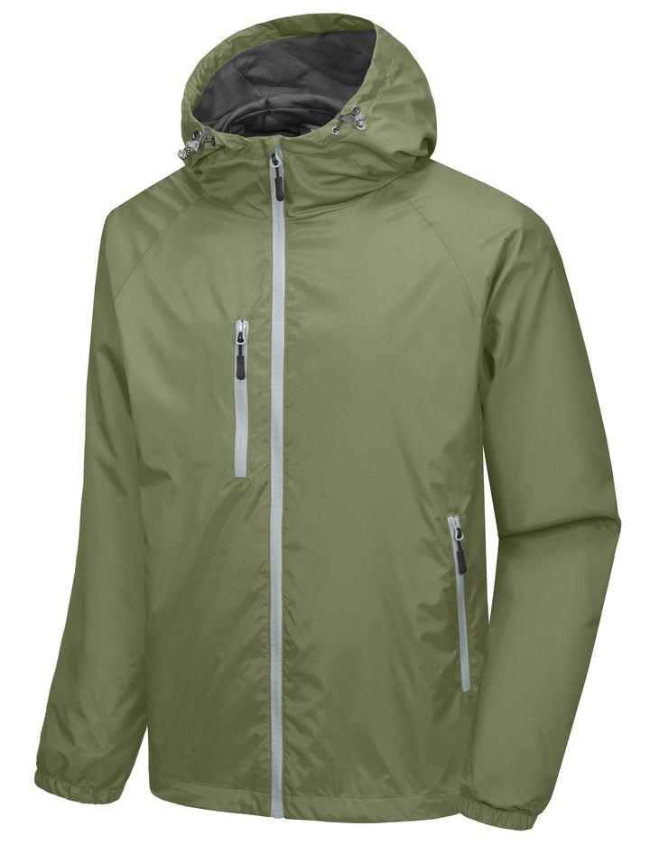 Men¡¯s Lightweight Windbreaker Jacket Hiking Running Golf Travel MP-US-DK