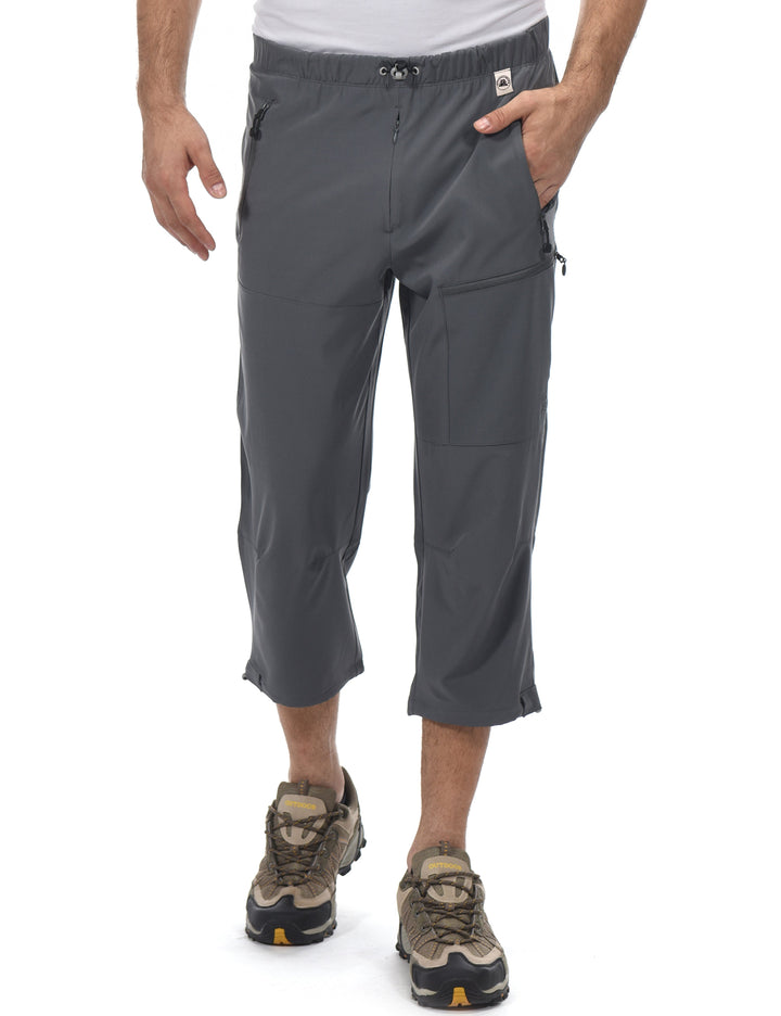 Mens Hiking Pants Quick Dry 3/4 Pants Capri Shorts for Travel Casual MP-US-DK