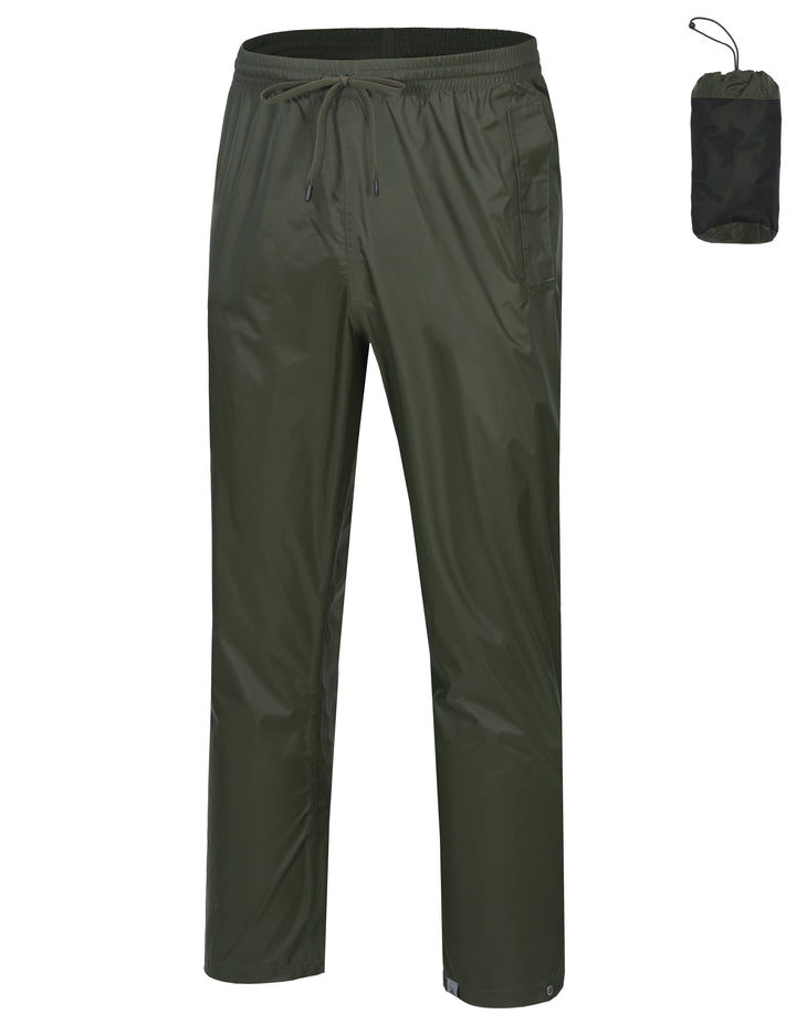 Men's Rain Pants Packable Waterproof Hiking Pants Windproof Breathable MP-US-DK