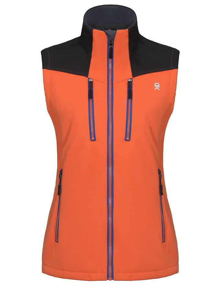 Women's Lightweight Sleeveless Fleece Lined Vest for Running Hiking Golf MP-US-DK
