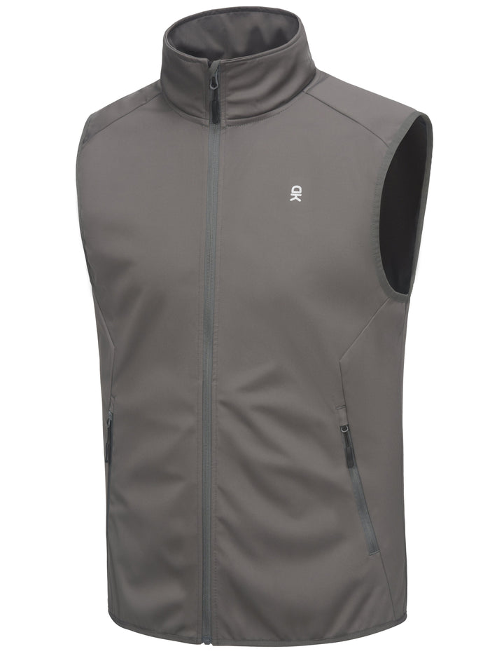 Men's Golf Vest, Windproof Softshell Sleeveless Jacket for Running Hiking MP-US-DK