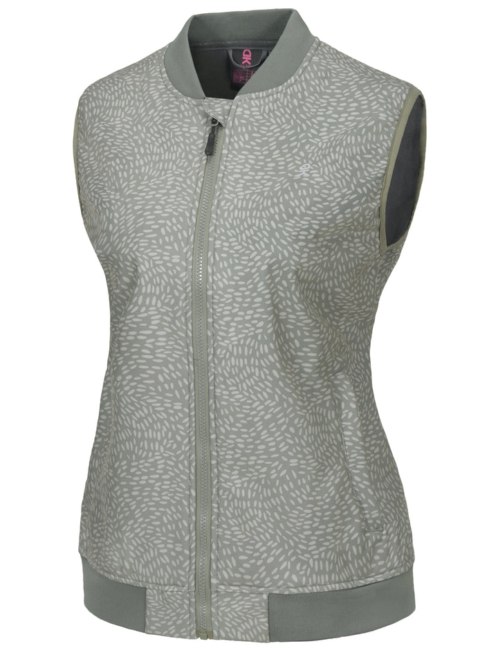 Women's Casual Lightweight Softshell Fleece Lined Golf  Vest MP US-DK