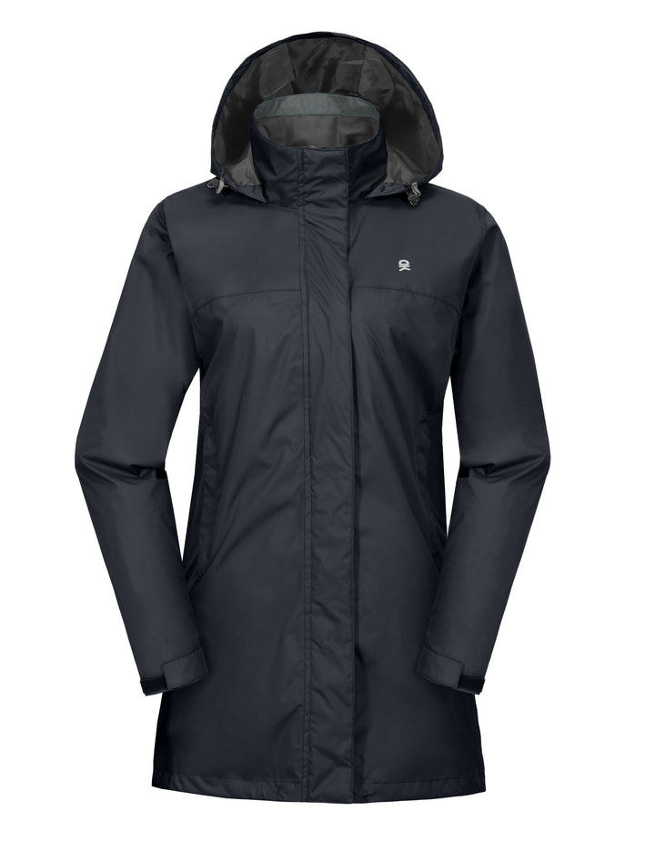 Women's Waterproof Windbreaker Rain long Shell Jacket YZF US-DK