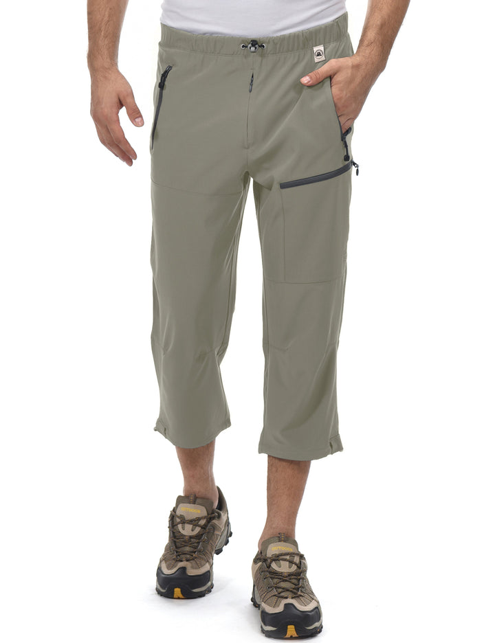 Mens Hiking Pants Quick Dry 3/4 Pants Capri Shorts for Travel Casual MP-US-DK