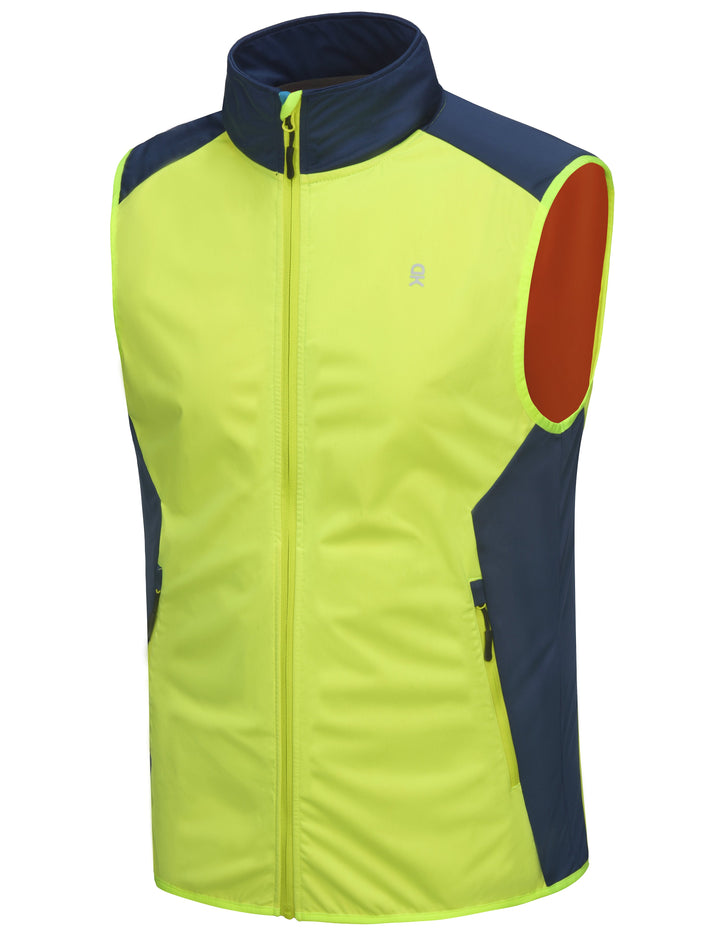 Men's Golf Vest, Windproof Softshell Sleeveless Jacket for Running Hiking MP-US-DK