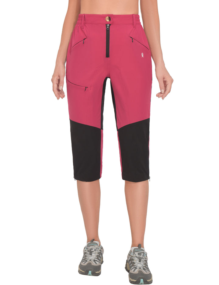 Women's Quick Dry Capri 3/4 Hiking Water-Resistant Pants Golf Casual MP-US-DK