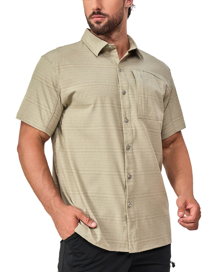 Men's Lightweight Quick Dry Button Down Breathable UPF50 Shirts MP-US-DK
