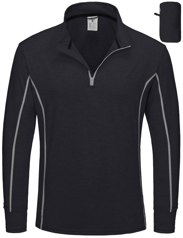 Men¡¯s Lightweight  UPF 50 Long Sleeve Athletic Shirts for Running Golf, Packable MP-US-DK
