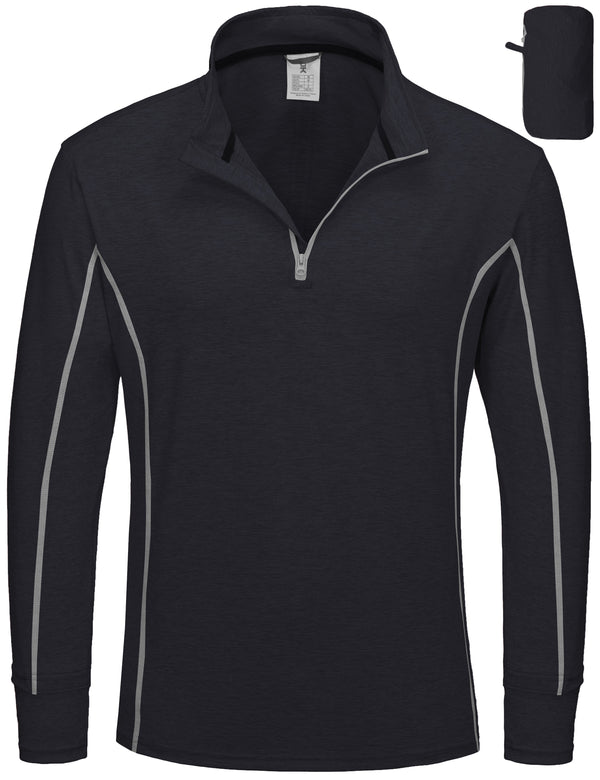 Men??£¤s Lightweight  UPF 50 Long Sleeve Athletic Shirts for Running Golf, Packable MP-US-DK