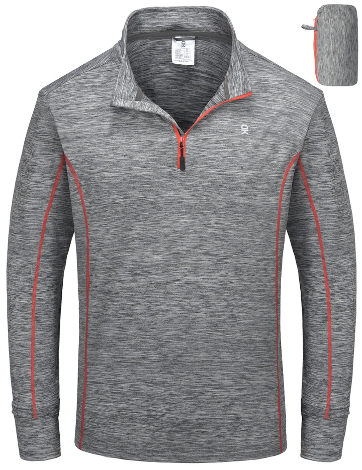 Men¡¯s Lightweight  UPF 50 Long Sleeve Athletic Shirts for Running Golf, Packable MP-US-DK