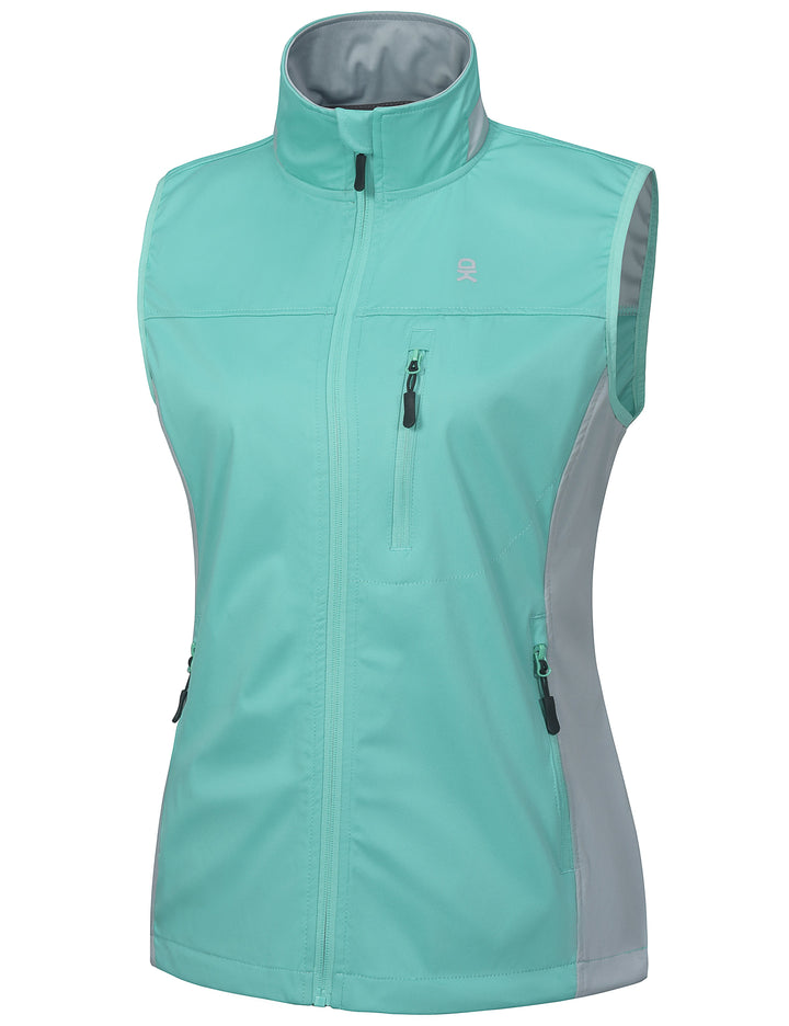 Women's Lightweight Patchwork Softshell Golf Vest MP US-DK