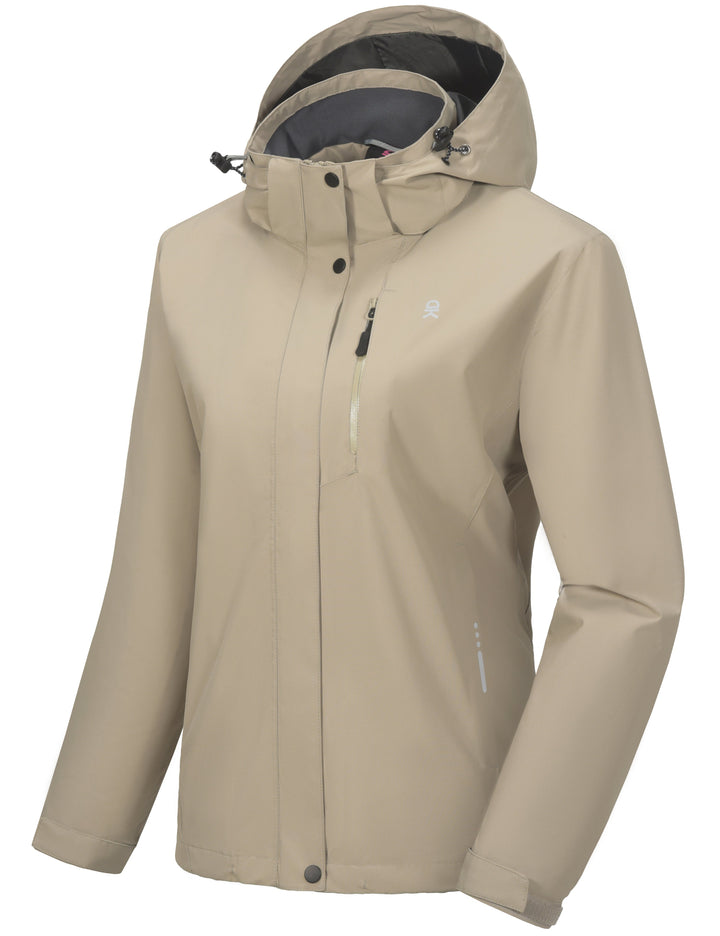 Women's Lightweight Hooded Waterproof Rain Jacket  for Travel Hiking Golf MP-US-DK