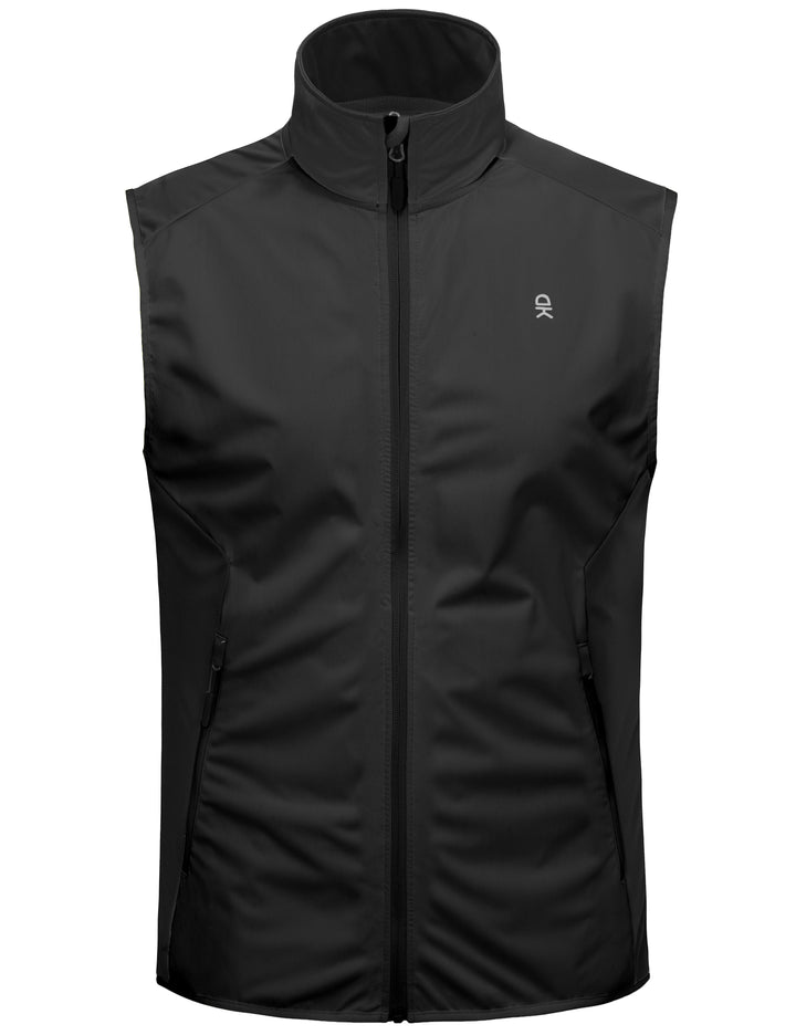 Men's Golf Vest, Windproof Softshell Sleeveless Jacket for Running Hiking MP-US-DK