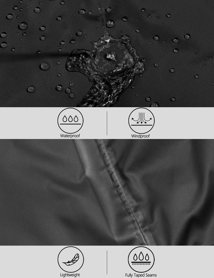 Men's Packable Waterproof Ultralight Rain Jacket Hiking Travel YZF US-DK