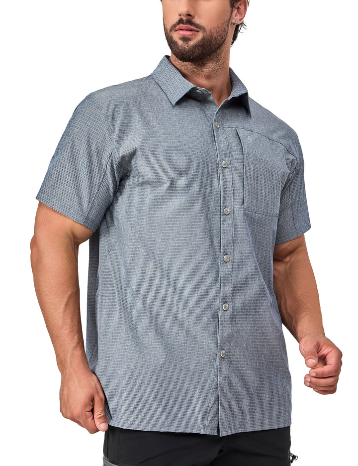 Men's Lightweight Quick Dry Button Down Breathable UPF50 Shirts MP-US-DK