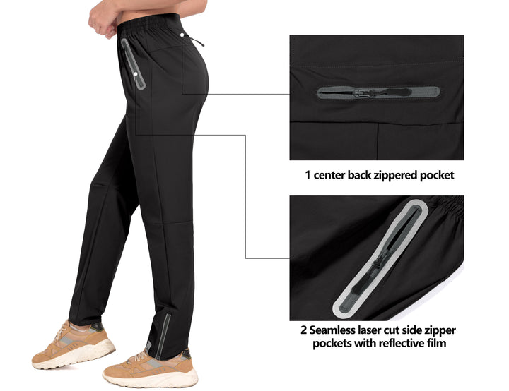 Women's UPF 50+ Stretch PantsTrekking Zipper Pockets Mineral MP-US-DK