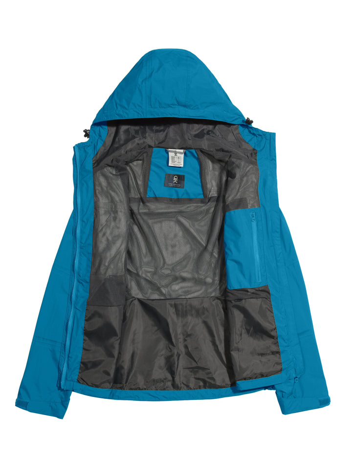 Women's Waterproof Breathable Shell Rain Jacket with Hood MP US-DK