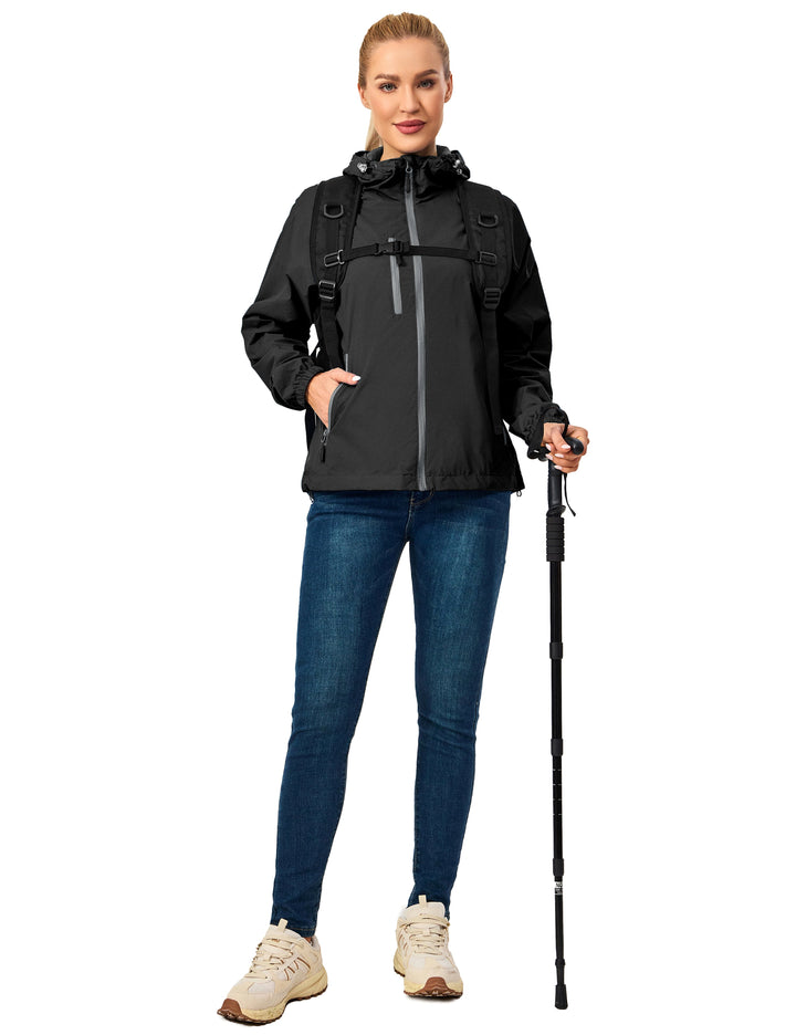 Women's Windbreaker Jacket Breathable Windproof Wind Coat Hiking Running Golf MP-US-DK