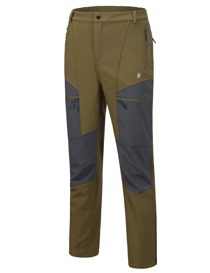 Men's Fleece Lined Ski Softshell Insulated Pants YZF US-DK