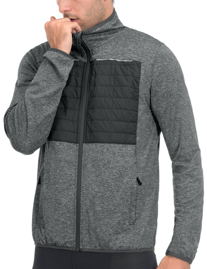 Men's Insulated Full-Zip Running Thermal Hybrid Jacket YZF US-DK-CS