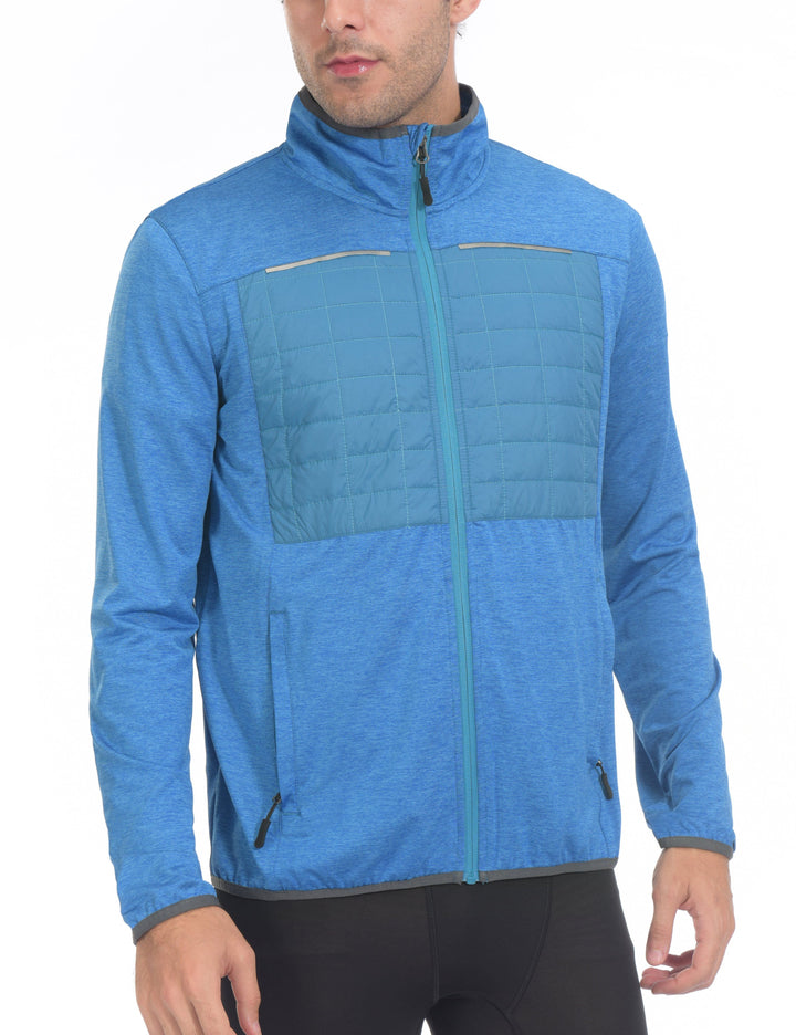 Men's Insulated Full-Zip Running Thermal Hybrid Jacket YZF US-DK-CS