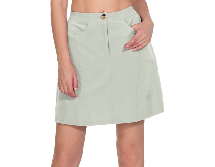Women's Athletic Skort Build-in Shorts with Pockets UPF 50+ Golf Skirt YZF US-DK