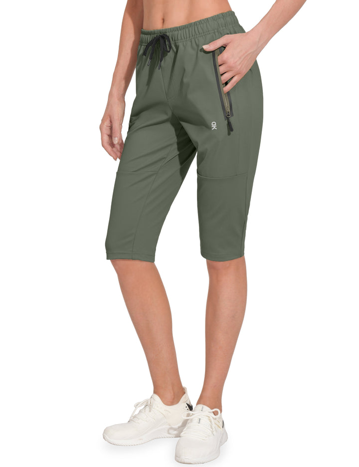 Women's Quick Dry Cool Drawstring Capri Pants YZF US-DK