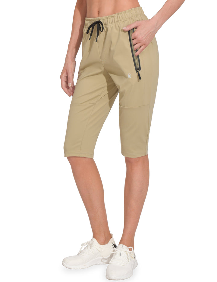 Women's Quick Dry Cool Drawstring Capri Pants YZF US-DK