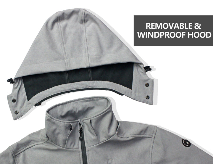 Women's Removable Hood Softshell Ski Jacket YZF US-DK