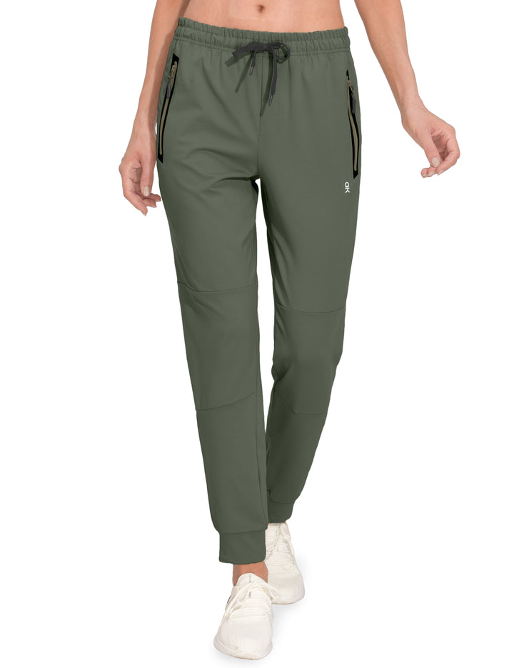 Women's Stretch Drawstring Elastic Cuff Jogging Pants YZF US-DK