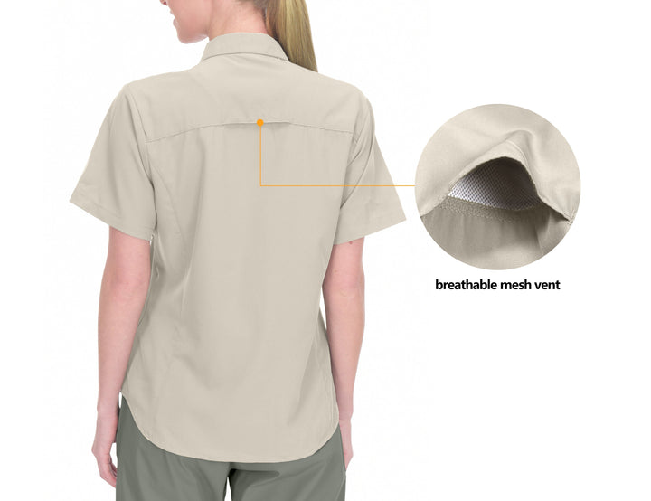 Women's Stretch Quick Dry UPF50+ Short Sleeve Shirt YZF US-DK