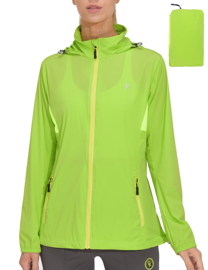 Women's UPF 50+ Lightweight Packable Running Jacket MP US-DK