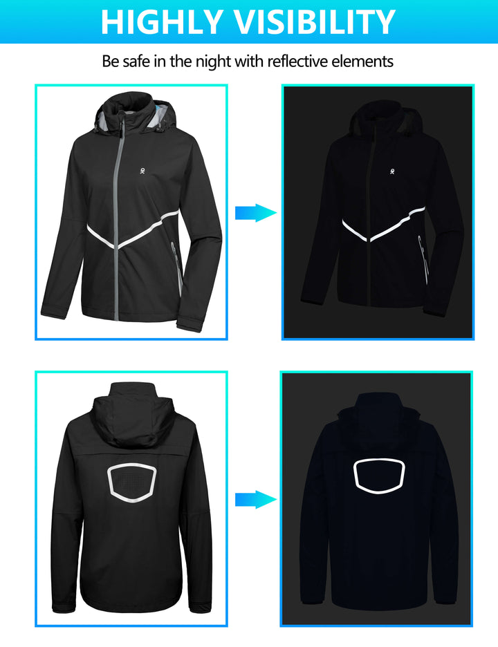 Women's Waterproof Running Reflective Cycling Jackets YZF US-DK